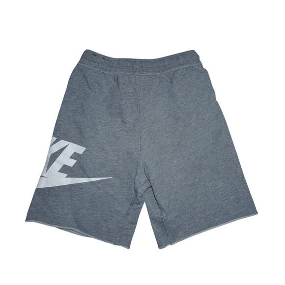 Nike Kids Gray Big Logo Shorts Size Medium – Drawstring Waist, Athletic Fit - Picture 3 of 5